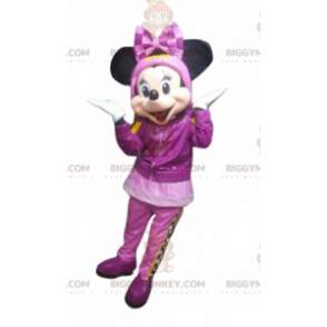 Minnie Mouse BIGGYMONKEY™ mascottekostuum in winteroutfit