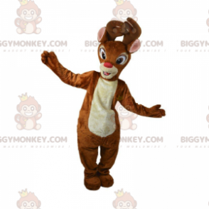 Red Nosed Christmas Reindeer BIGGYMONKEY™ Mascot Costume