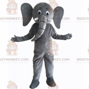 Zabawny kostium maskotki wielkiego szarego słonia BIGGYMONKEY™