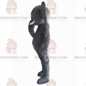 Funny giant gray elephant BIGGYMONKEY™ mascot costume, costume