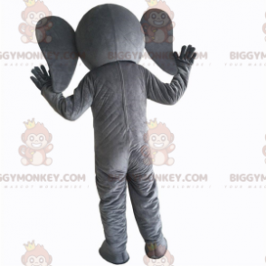 Rolig gigantisk grå elefant BIGGYMONKEY™ maskotdräkt, kostym