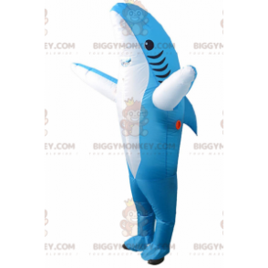 Costume da mascotte gonfiabile BIGGYMONKEY™ di squalo blu