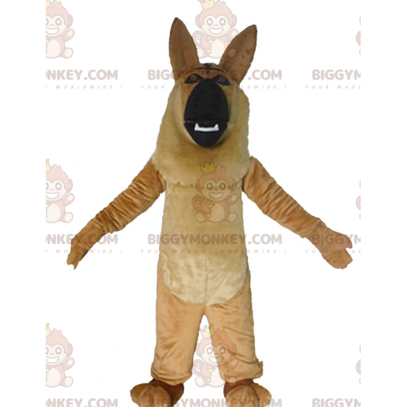 Fato de mascote BIGGYMONKEY™ Fato de cão pastor alemão castanho