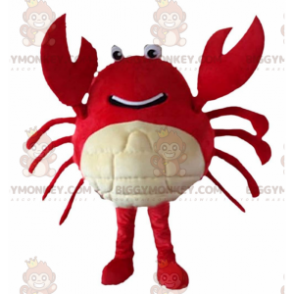 Kostium maskotki czerwonego i białego kraba BIGGYMONKEY™