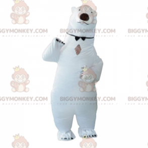 BIGGYMONKEY™ Disfraz inflable de mascota de oso polar, disfraz