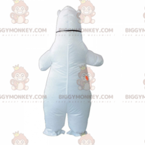 BIGGYMONKEY™ uppblåsbar isbjörnsmaskotdräkt, jättevit