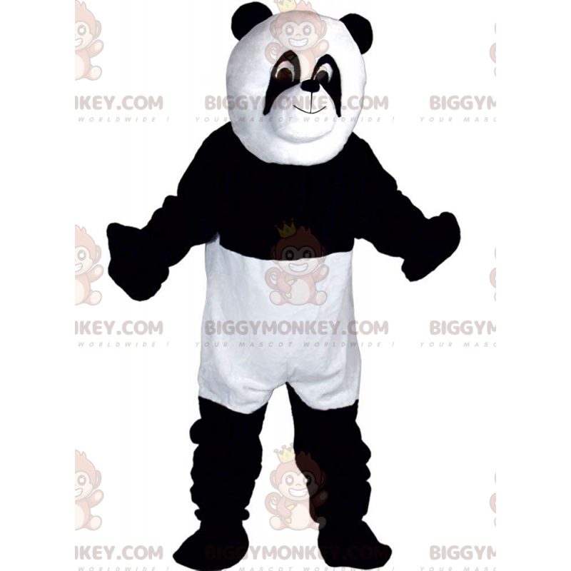 BIGGYMONKEY™ mascot costume of white and black panda, two-tone