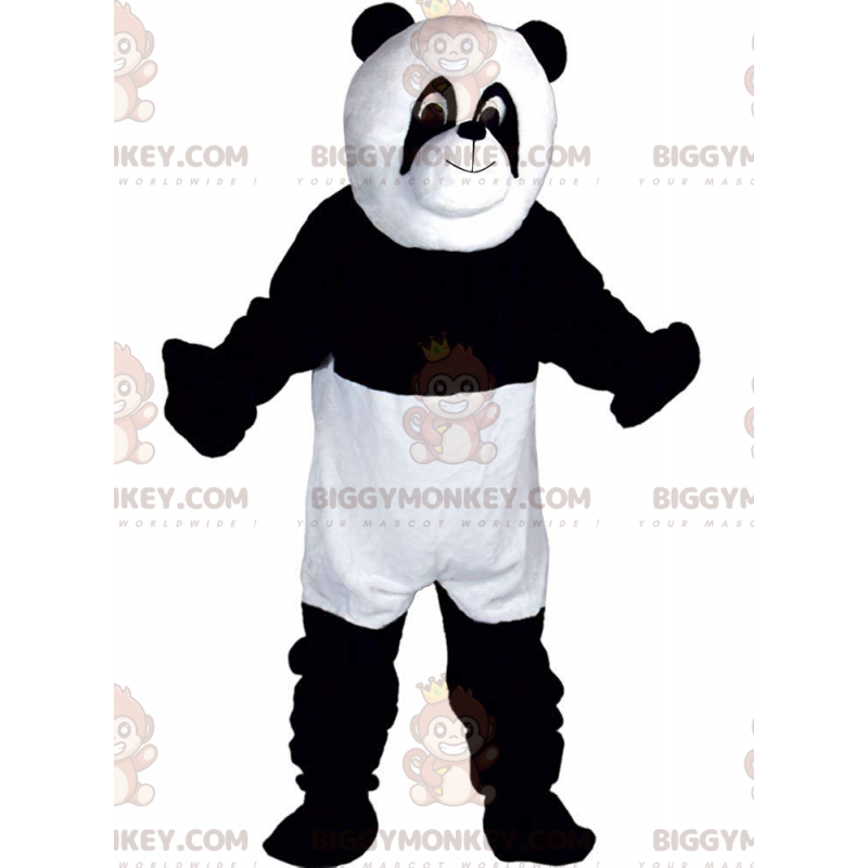 BIGGYMONKEY™ maskotdräkt av vit och svart panda, tvåfärgad