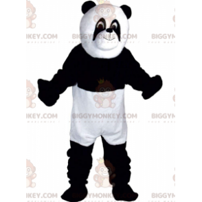 BIGGYMONKEY™ mascot costume of white and black panda, two-tone