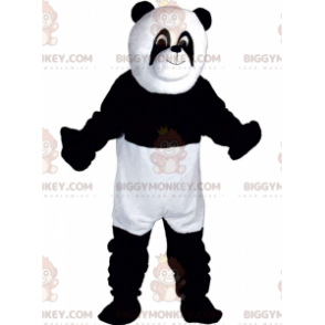 BIGGYMONKEY™ maskottiasu valkoisesta ja mustasta pandasta