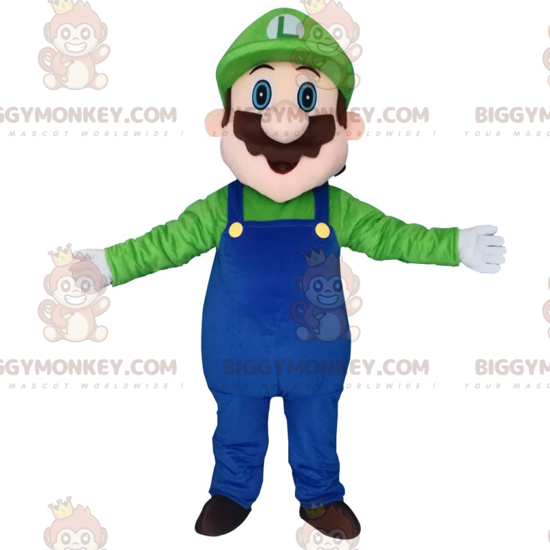 BIGGYMONKEY™ maskotkostume af Luigi, Marios berømte