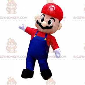 BIGGYMONKEY™ maskotdräkt av uppblåsbara Mario, berömd rörmokare