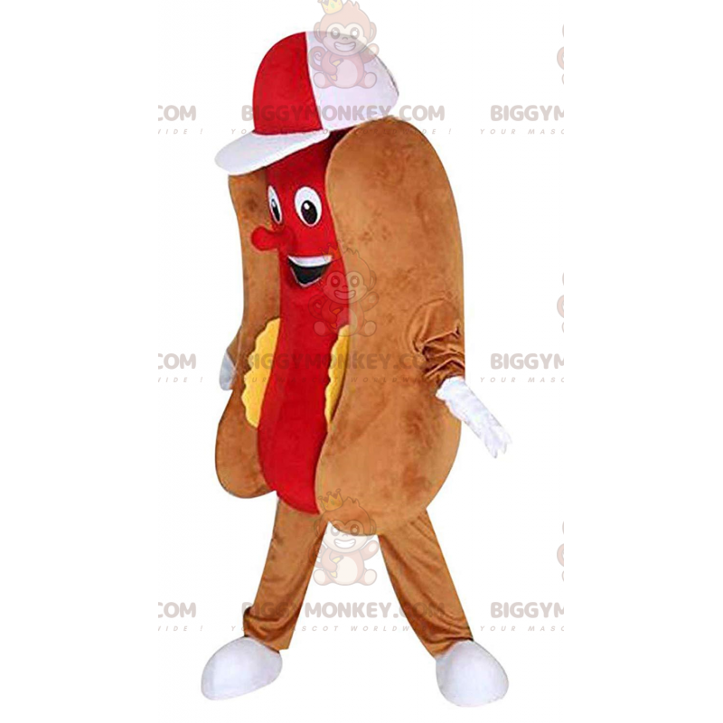 BIGGYMONKEY™ jättiläinen hot dog maskottiasu, katuruokaasu