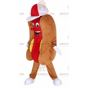 BIGGYMONKEY™ giant hot dog mascot costume, street food costume