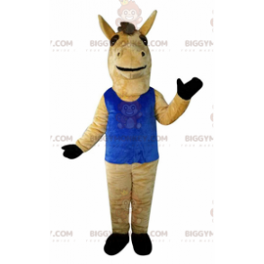 Costume de mascotte BIGGYMONKEY™ de cheval marron avec un