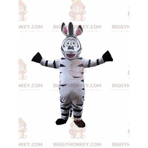 BIGGYMONKEY™ maskotkostume af Marty den berømte tegneseriezebra