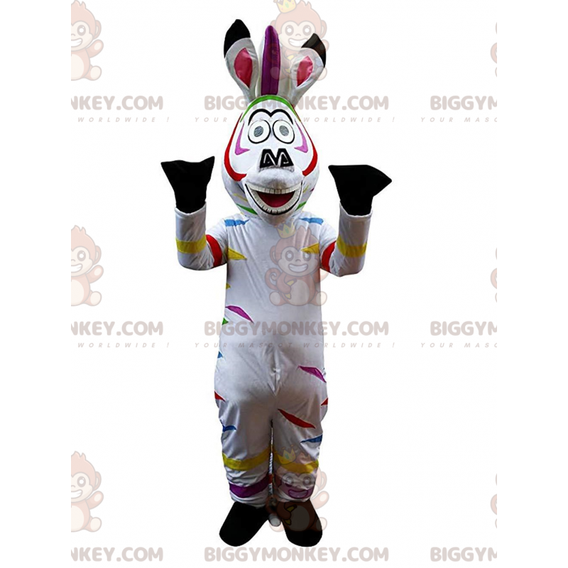 BIGGYMONKEY™ Costume da mascotte di Marty, la famosa zebra dei