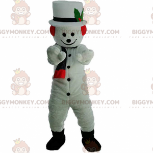 Disfraz de muñeco de nieve BIGGYMONKEY™ con gorro y bufanda -