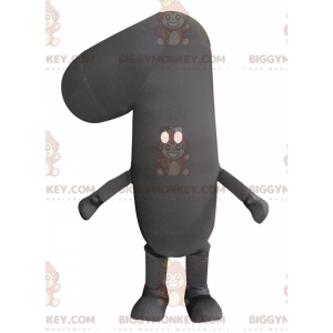 Traje de mascote preto número um BIGGYMONKEY™ – Biggymonkey.com