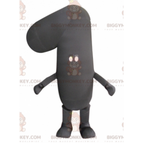 Costume de mascotte BIGGYMONKEY™ du chiffre un noir -