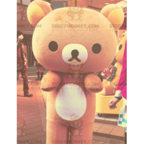 BIGGYMONKEY™ Big Brown and Yellow Teddy Bear Mascot Costume -