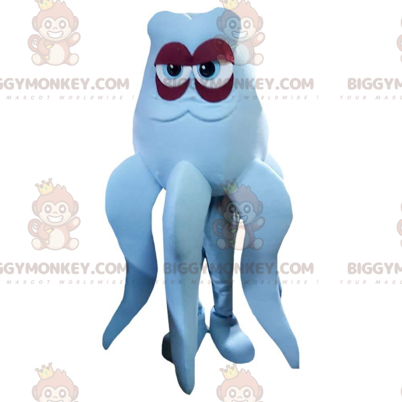 BIGGYMONKEY™ fantasia de mascote polvo, polvo branco, gigante