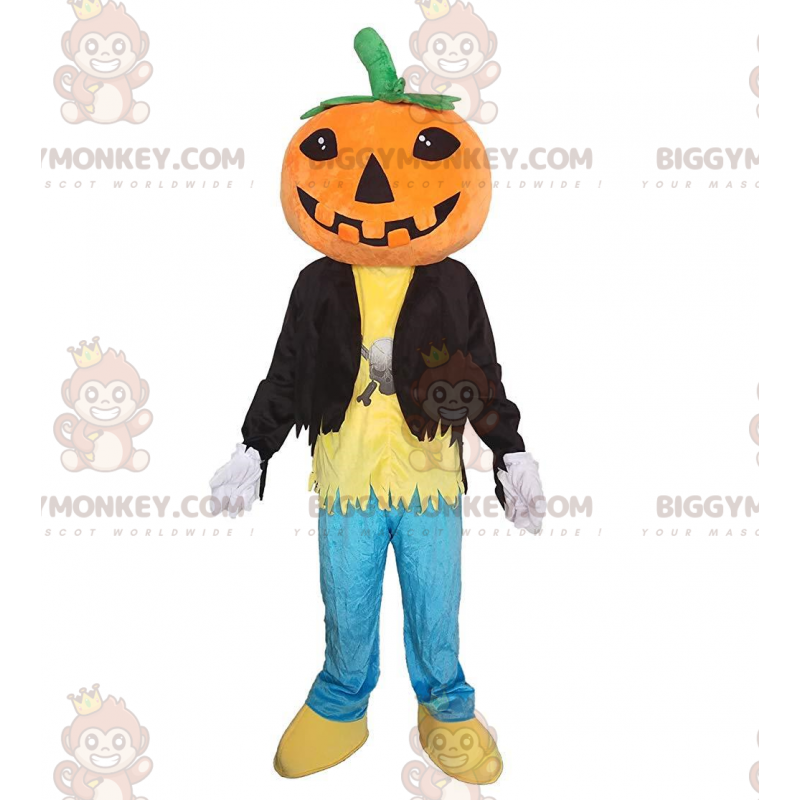 Costume da mascotte BIGGYMONKEY™ zucca sorridente gigante