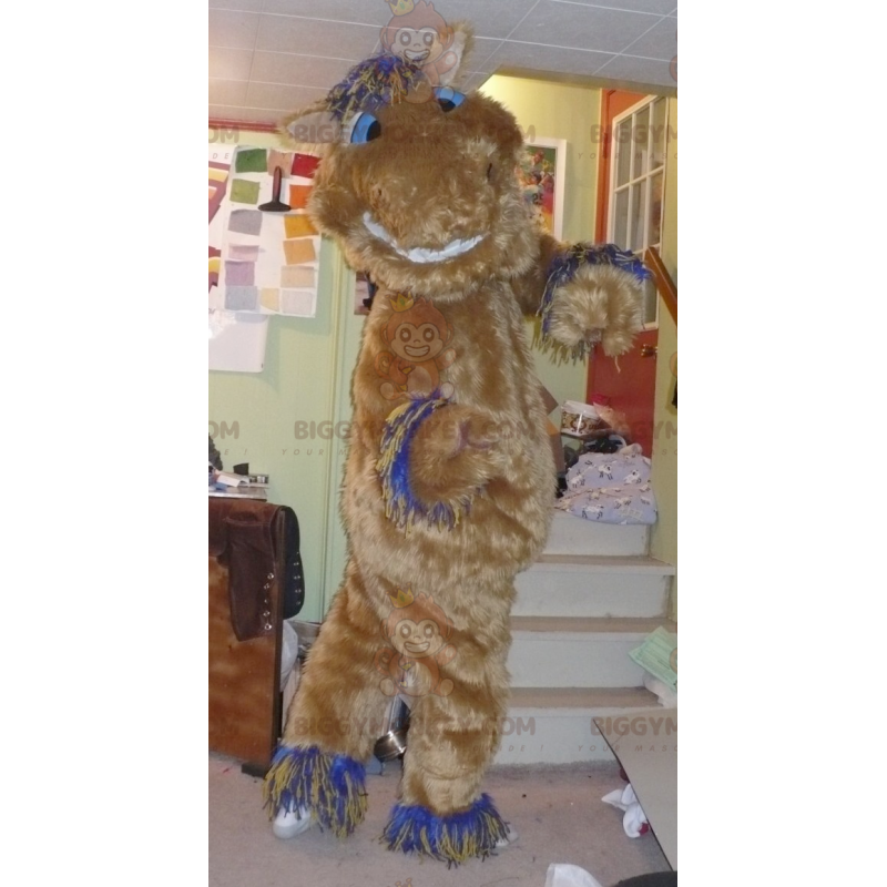 Funny Hairy Brown Horse BIGGYMONKEY™ Mascot Costume -