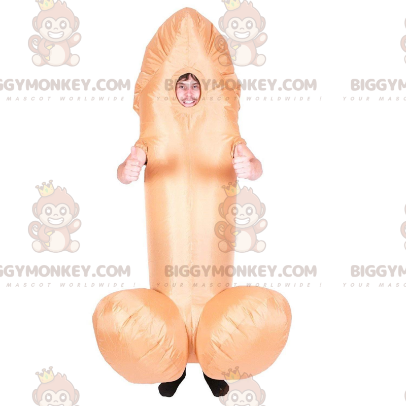 Traje de mascote BIGGYMONKEY™ de pênis rosa gigante, traje de