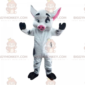 Traje de mascote de porco selvagem branco e preto BIGGYMONKEY™