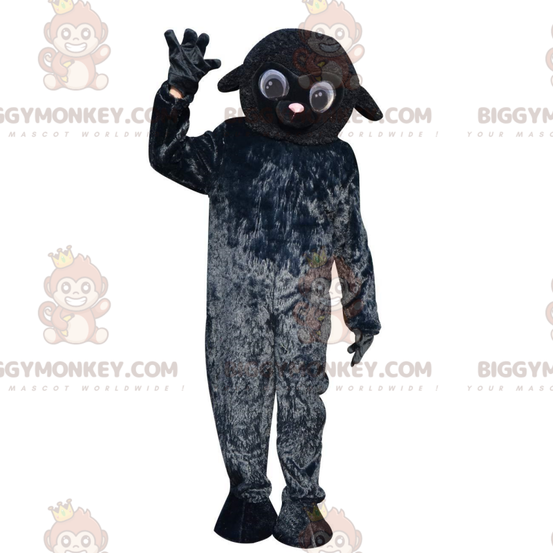 Heel schattig zwart schaap BIGGYMONKEY™ mascottekostuum