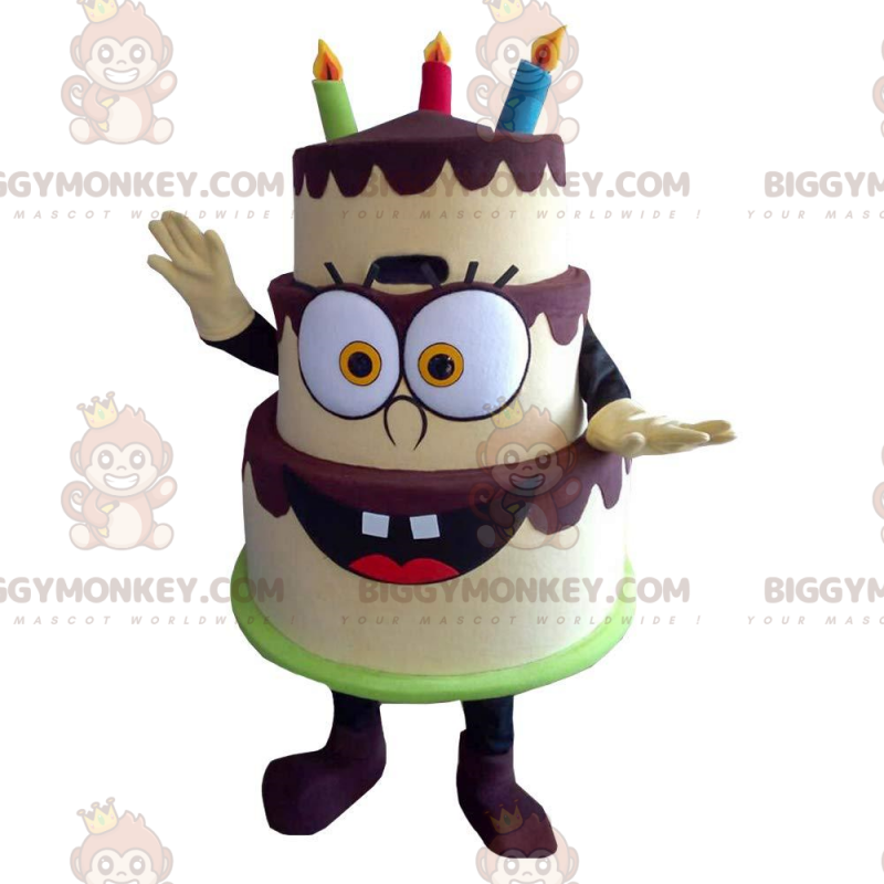 Apetitoso Bolo de Aniversário Traje de Mascote BIGGYMONKEY™