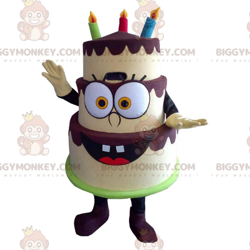 Chutný narozeninový dort BIGGYMONKEY™ kostým maskota, sváteční