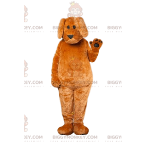 BIGGYMONKEY™ Loving Brown Dog With Floppy Ears Mascot Costume –