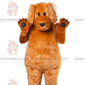 BIGGYMONKEY™ Loving Brown Dog With Floppy Ears Mascot Costume –