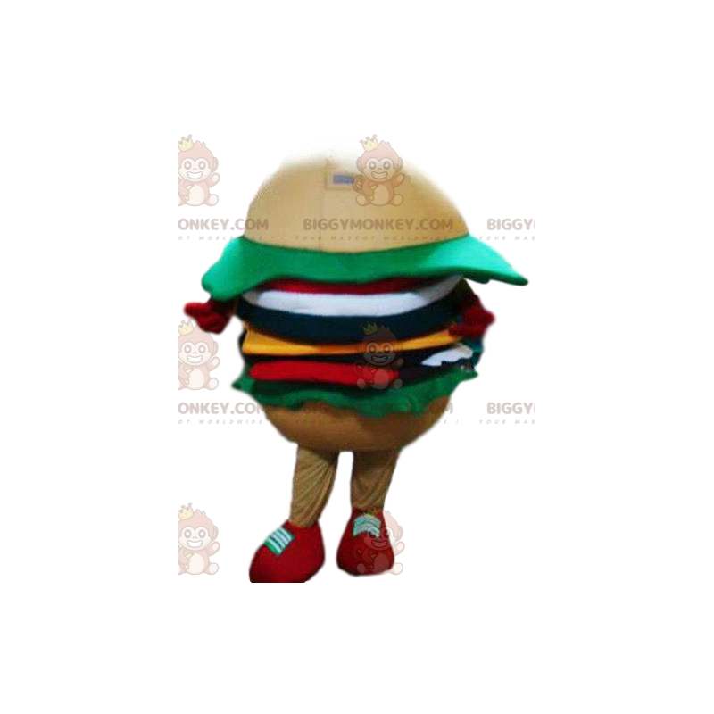 Costume de mascotte BIGGYMONKEY™ de hamburger avce salade