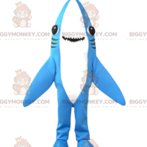 BIGGYMONKEY™ Disfraz gigante de mascota de tiburón azul y