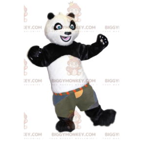 Kostium maskotka czarno-biała panda BIGGYMONKEY™ ze spodenkami