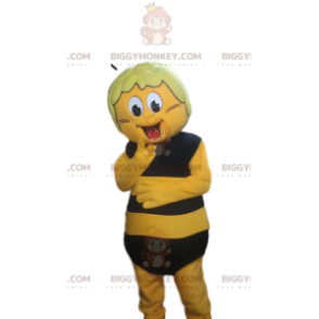 Traje de mascote de abelha amarela e preta BIGGYMONKEY™