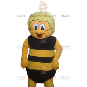 Traje de mascote de abelha amarela e preta BIGGYMONKEY™