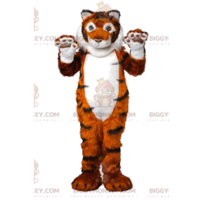 Costume de mascotte BIGGYMONKEY™ de tigre géant. Costume de