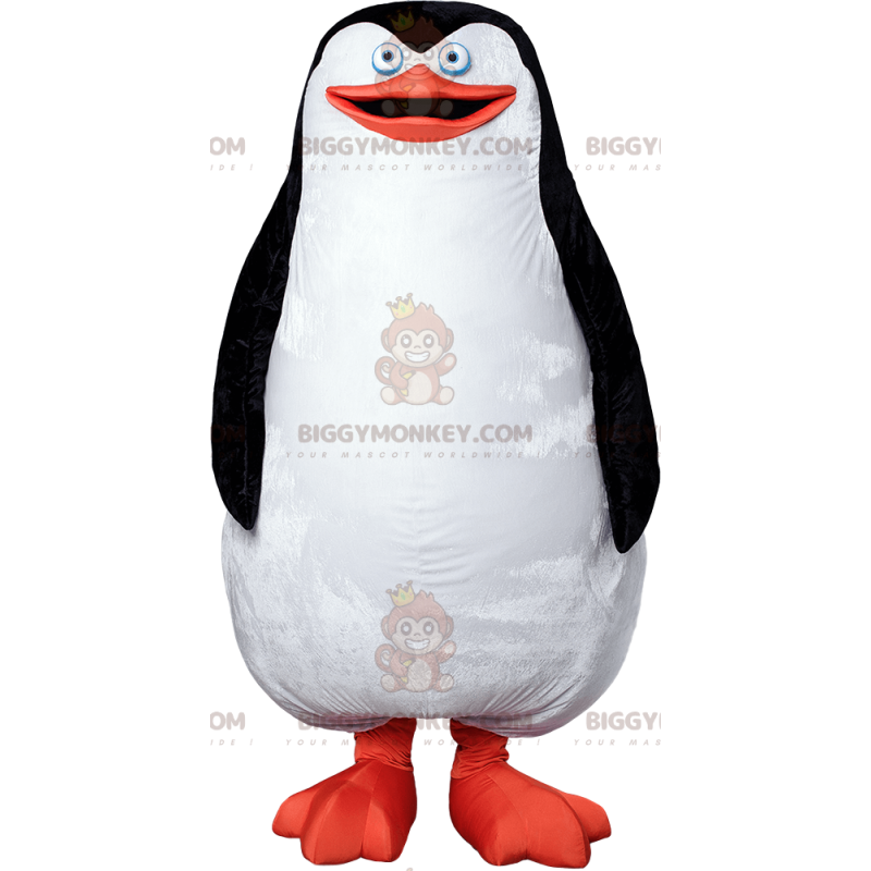Traje de mascote de pinguim BIGGYMONKEY™, linda plumagem preta