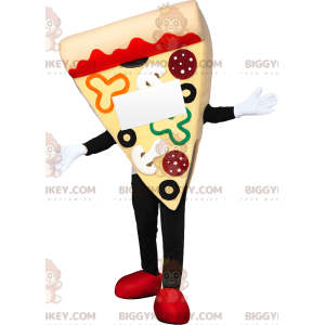 BIGGYMONKEY™ Costume da mascotte Squisita pizza con peperoni e