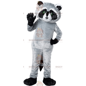 Zwart en grijze wasbeer BIGGYMONKEY™ mascottekostuum. wasbeer