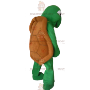 BIGGYMONKEY™ Mascot Costume Green Turtle and Brown Shell -