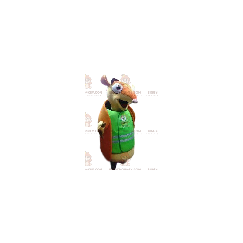 Kostým maskota Armadillo BIGGYMONKEY™ se zelenou košilí –
