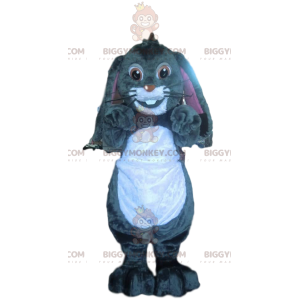 BIGGYMONKEY™ mascot costume of gray rabbit with its beautiful