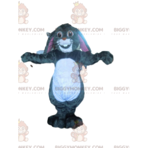 Traje de mascote BIGGYMONKEY™ de coelho cinza com suas lindas