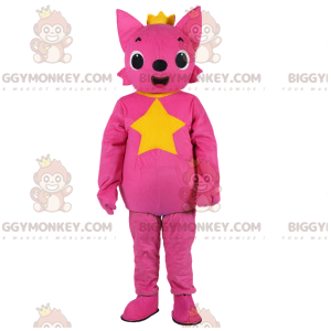 BIGGYMONKEY™ mascottekostuum van roze vos met een prachtige