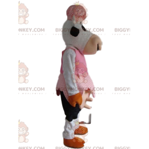 BIGGYMONKEY™ Funny Cow Farmer Outfit Mascot Costume –